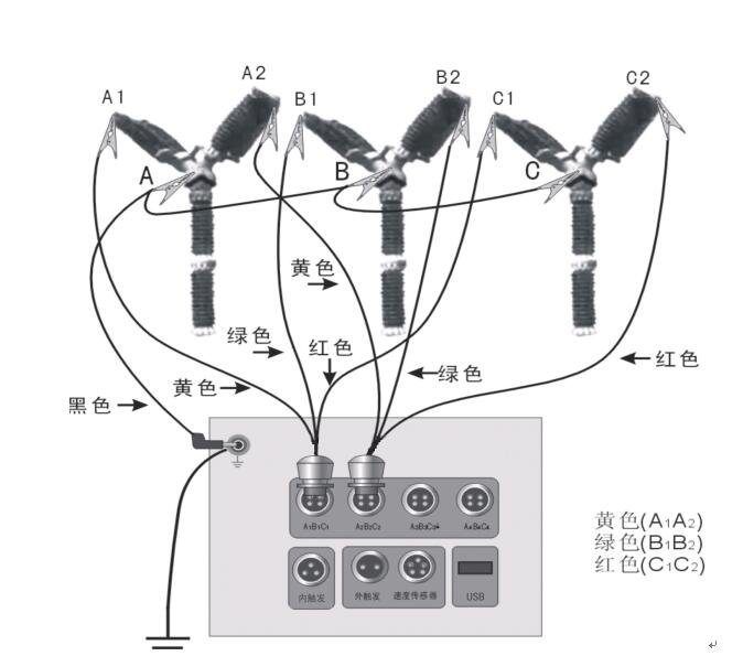 斷路器特性測試儀接線方法